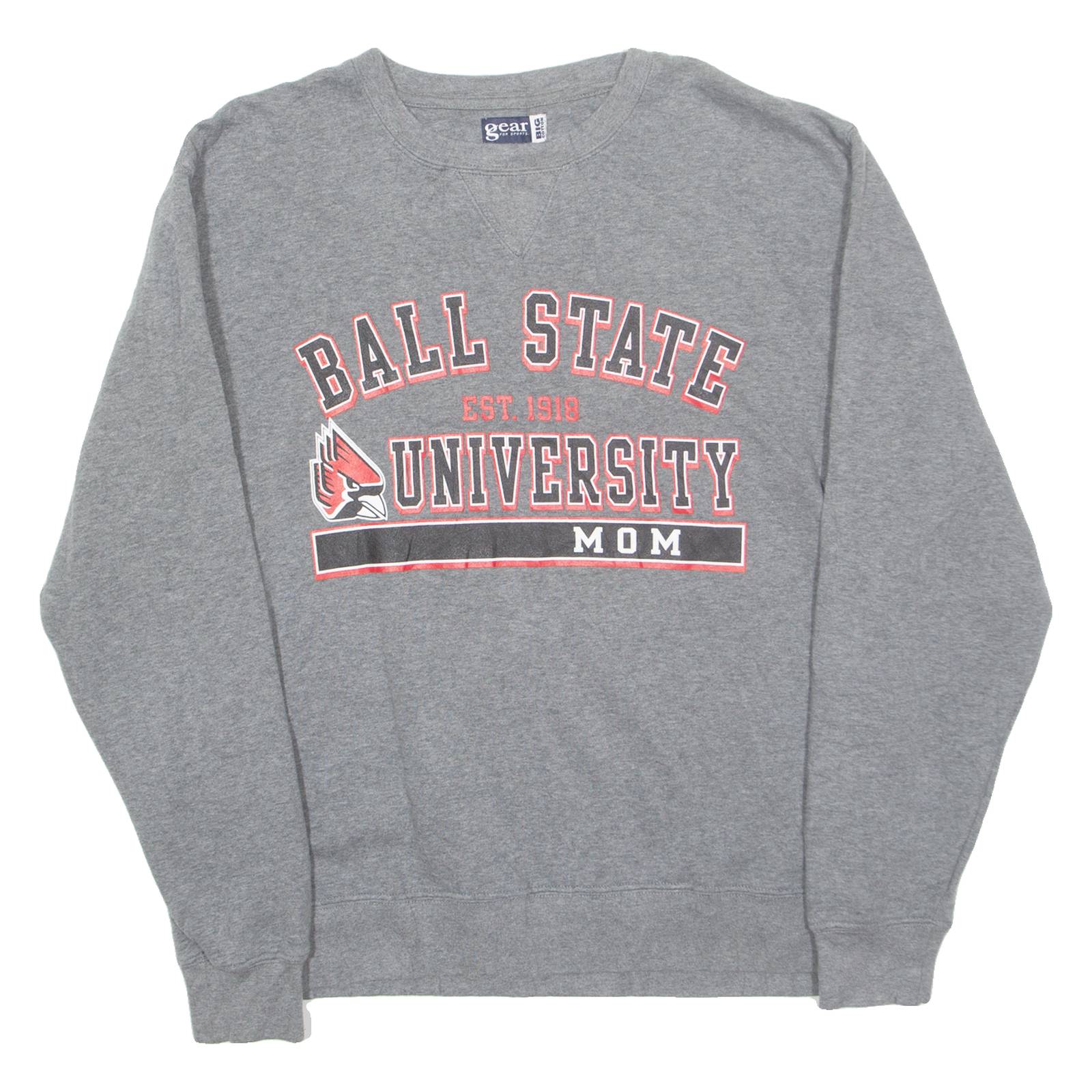 GEAR Ball State University Mens Sweatshirt Grey USA M