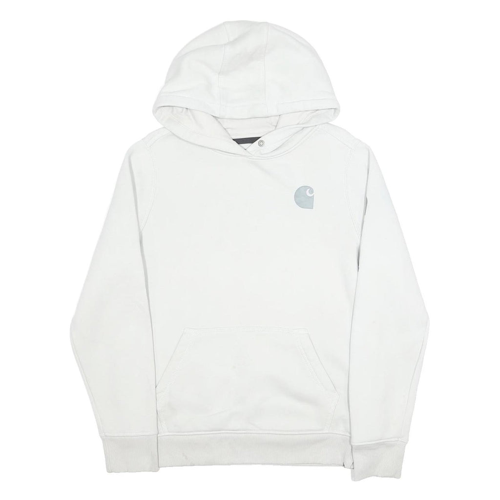 CARHARTT Womens White Hoodie M Casual Cotton Blend Luxury Daily Wear