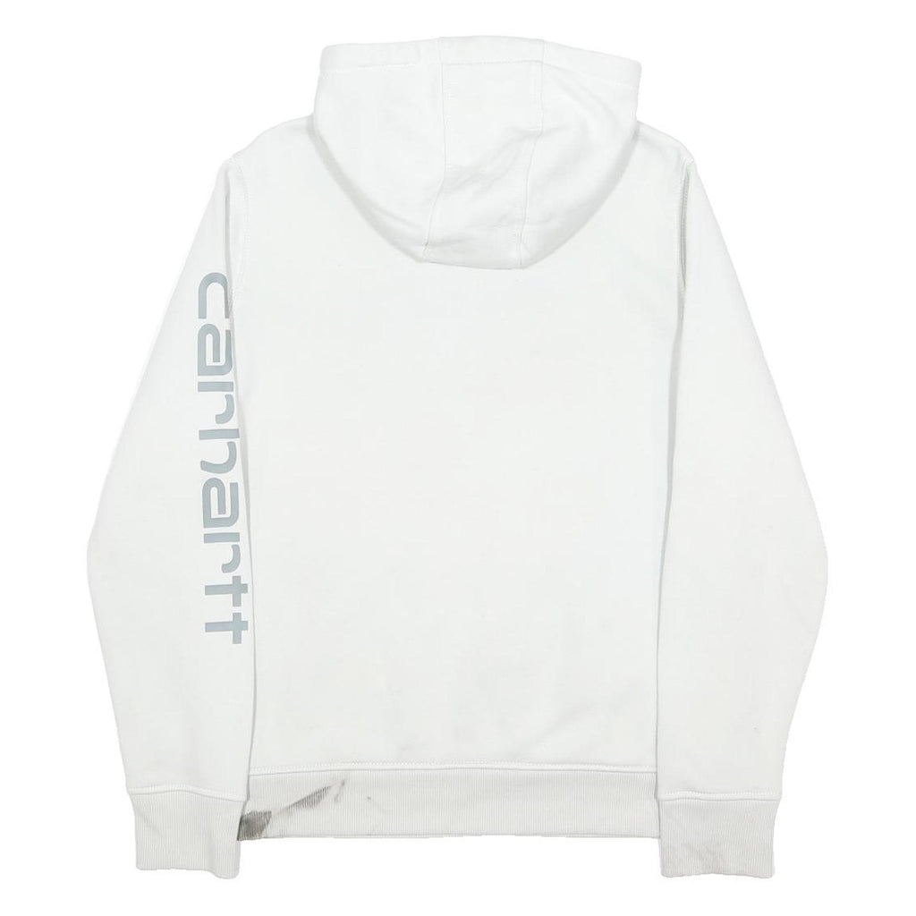 CARHARTT Womens White Hoodie M Casual Cotton Blend Luxury Daily Wear