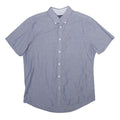 TOMMY HILFIGER Mens Blue Shirt XL Button-Down Collar Casual Cotton Short Sleeve