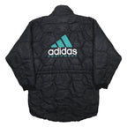 ADIDAS Mens Black & Green Equipment Quilted Jacket L Polyamide Zip Outdoor