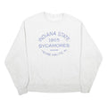 CHAMPION Mens White Indiana State Sycamores Crew Neck XL Printed Sweatshirt
