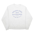 CHAMPION Mens White Indiana State Sycamores Crew Neck XL Printed Sweatshirt