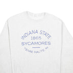 CHAMPION Mens White Indiana State Sycamores Crew Neck XL Printed Sweatshirt