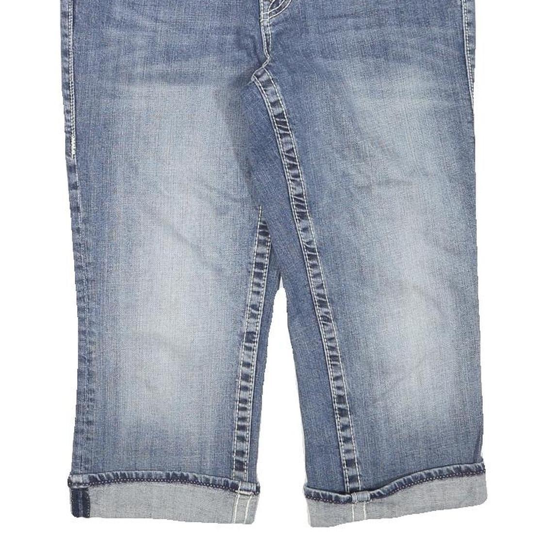 VIGOSS Womens Denim Blue Casual Shorts L W32 Embellished Pocket Design