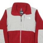 THE NORTH FACE Womens Red & Grey Zip Fleece Jacket M Polyester Outdoor Casual