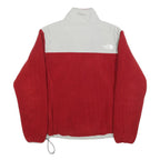 THE NORTH FACE Womens Red & Grey Zip Fleece Jacket M Polyester Outdoor Casual