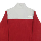 THE NORTH FACE Womens Red & Grey Zip Fleece Jacket M Polyester Outdoor Casual