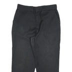 DICKIES Womens Cotton Blend Black Regular Trousers W34 L26 Zip Closure