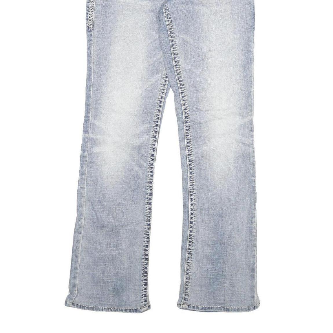 SILVER Womens Regular Fit Blue Denim Medium Wash W26 L29 Classic Jeans Zip