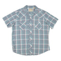 WRANGLER Mens Blue & White Check Short Sleeve Shirt XL Casual Western Style