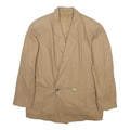 BURBERRY Mens Beige Wool Classic Button Jacket M Plain Single Breasted Elegant