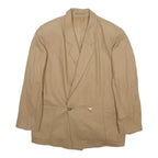 BURBERRY Mens Beige Wool Classic Button Jacket M Plain Single Breasted Elegant