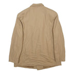 BURBERRY Mens Beige Wool Classic Button Jacket M Plain Single Breasted Elegant