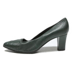 BRUNO MAGLI Womens Green Leather Pumps UK 4.5 Quilted Toe Classic Stylish
