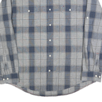 TOMMY HILFIGER Mens Blue & Grey Check Shirt XL Classic Fit Button Down Casual