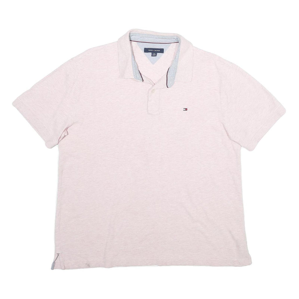 TOMMY HILFIGER Mens White Polo Shirt XL Cotton Short Sleeve Classic Fit