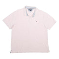 TOMMY HILFIGER Mens White Polo Shirt XL Cotton Short Sleeve Classic Fit