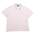 TOMMY HILFIGER Mens White Polo Shirt XL Cotton Short Sleeve Classic Fit