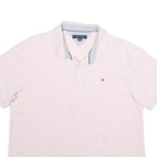 TOMMY HILFIGER Mens White Polo Shirt XL Cotton Short Sleeve Classic Fit
