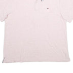 TOMMY HILFIGER Mens White Polo Shirt XL Cotton Short Sleeve Classic Fit