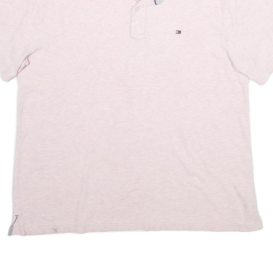 TOMMY HILFIGER Mens White Polo Shirt XL Cotton Short Sleeve Classic Fit