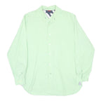 TOMMY HILFIGER Mens Green Casual Shirt L Cotton Long Sleeve Button