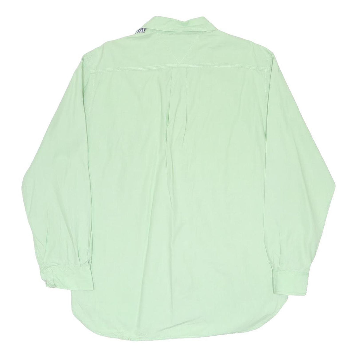 TOMMY HILFIGER Mens Green Casual Shirt L Cotton Long Sleeve Button