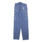 CARHARTT Womens Regular Fit Straight Blue Denim Jeans W25 L30 Workwear