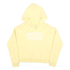 LEVI'S Womens Cream Hoodie XS Cotton Blend Casual Pullover