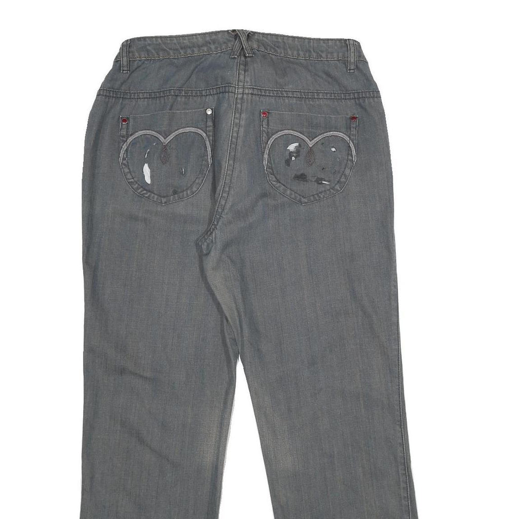 STOOKER JEANS Womens Relaxed Grey Denim W32 L30 Casual Cotton Zip