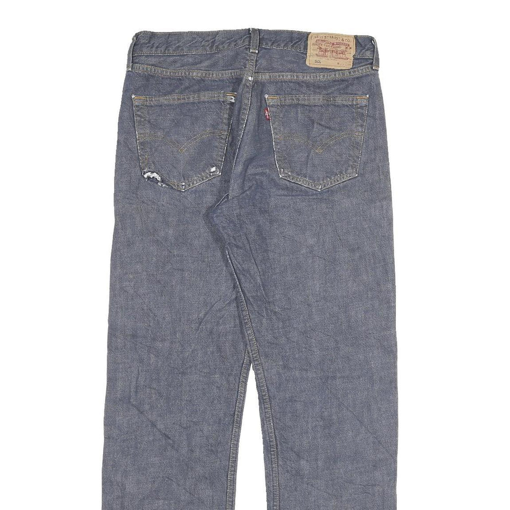 LEVI'S 501 Mens Jeans Blue Regular Straight Denim Medium W30 L30 Button Closure