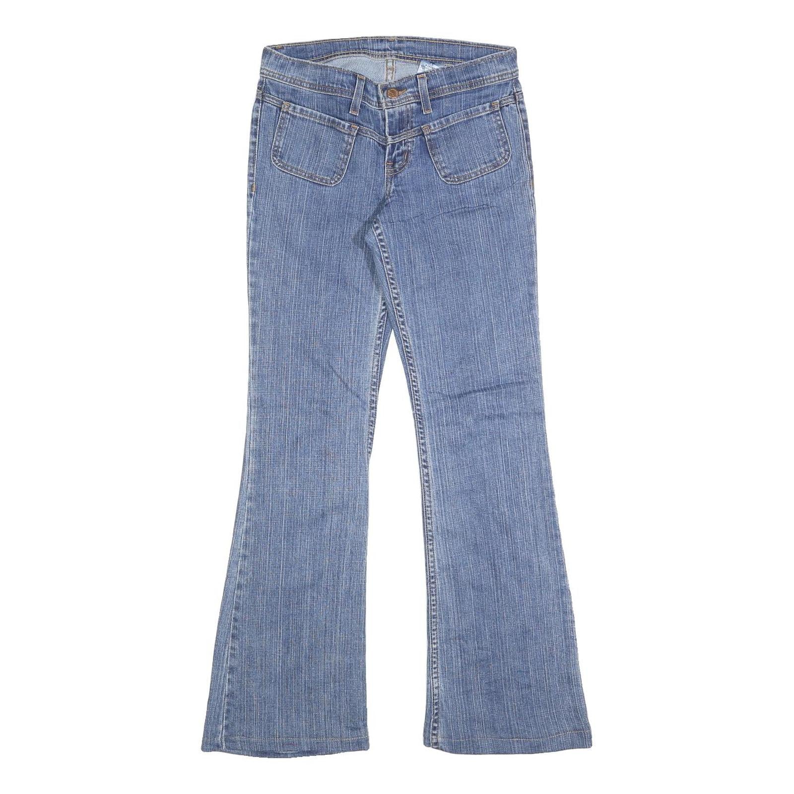 MANAGER Womens Jeans Blue Regular Flared Denim Medium W28 L29 Stylish Cotton