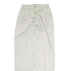 LEE Womens White Regular Fit Straight Leg Trousers Cotton W25 L29 Casual Zip