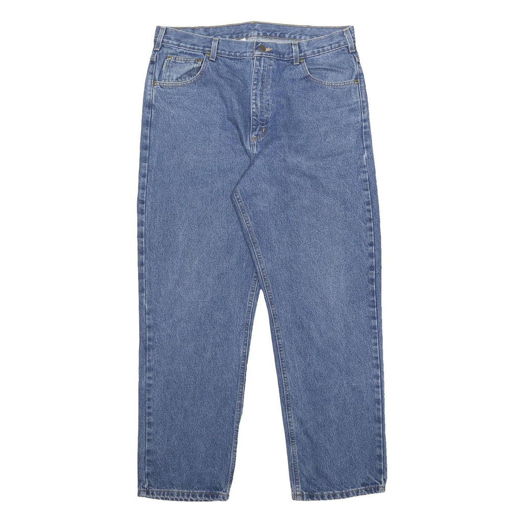 CARHARTT Mens Jeans Blue Relaxed Straight Denim Medium W38 L32 Durable Workwear