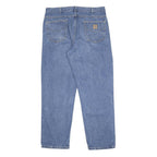CARHARTT Mens Jeans Blue Relaxed Straight Denim Medium W38 L32 Durable Workwear