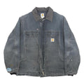 CARHARTT Mens Black & Grey Workwear Jacket XL Cotton Classic Fit Zip Closure