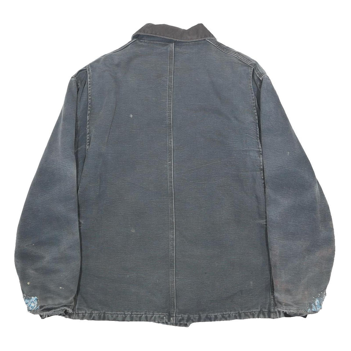 CARHARTT Mens Black & Grey Workwear Jacket XL Cotton Classic Fit Zip Closure