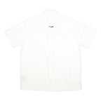 TOMMY JEANS Mens White Shirt M Cotton Casual Short Sleeve Pocket Logo