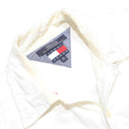 TOMMY JEANS Mens White Shirt M Cotton Casual Short Sleeve Pocket Logo