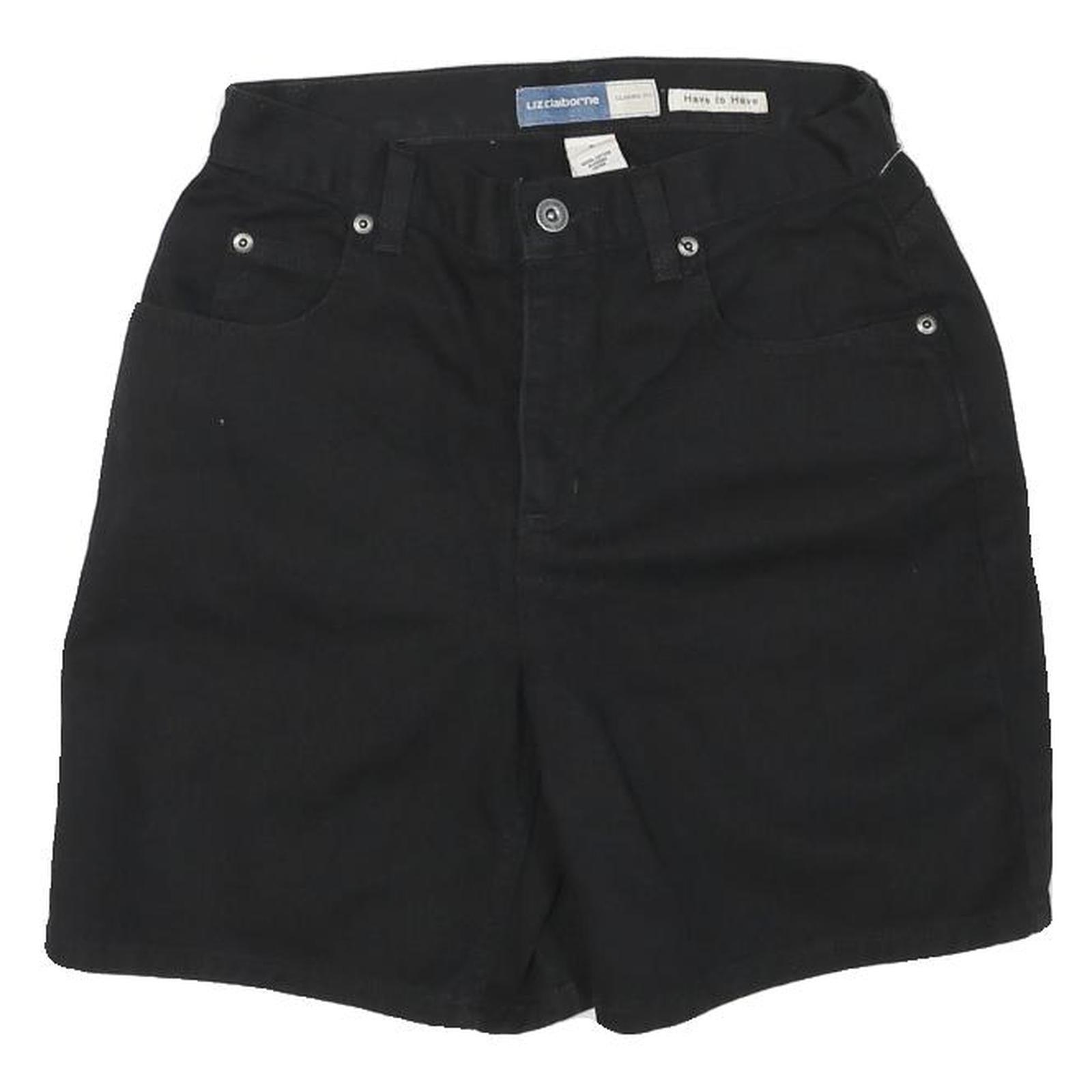 LIZ CALBORNE Womens Shorts Black Casual S W27 Summer Everyday