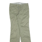 TOMMY HILFIGER Womens Cotton Blend Green Regular Straight Trousers W28 L33