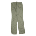 TOMMY HILFIGER Womens Cotton Blend Green Regular Straight Trousers W28 L33