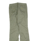 TOMMY HILFIGER Womens Cotton Blend Green Regular Straight Trousers W28 L33