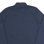 LE COQ SPORTIF Mens Blue M Polyester Blend Zip Jacket Plain Sports Casual