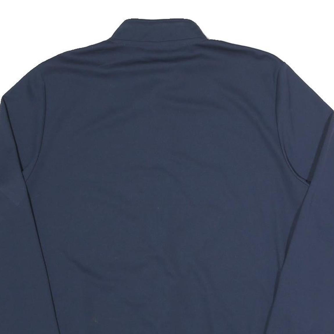 LE COQ SPORTIF Mens Blue M Polyester Blend Zip Jacket Plain Sports Casual