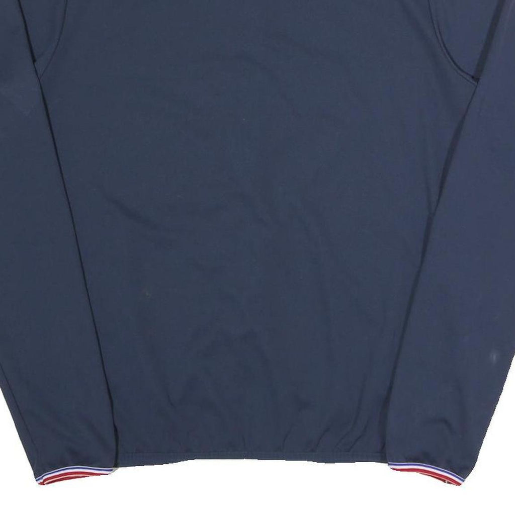 LE COQ SPORTIF Mens Blue M Polyester Blend Zip Jacket Plain Sports Casual