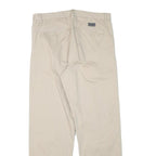 NAUTICA Mens Cotton Blend Beige Regular Fit Straight Leg Trousers W34 L32