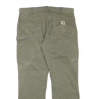 CARHARTT Mens Cotton Blend Regular Fit Trousers W36 L30 Workwear Zip Closure
