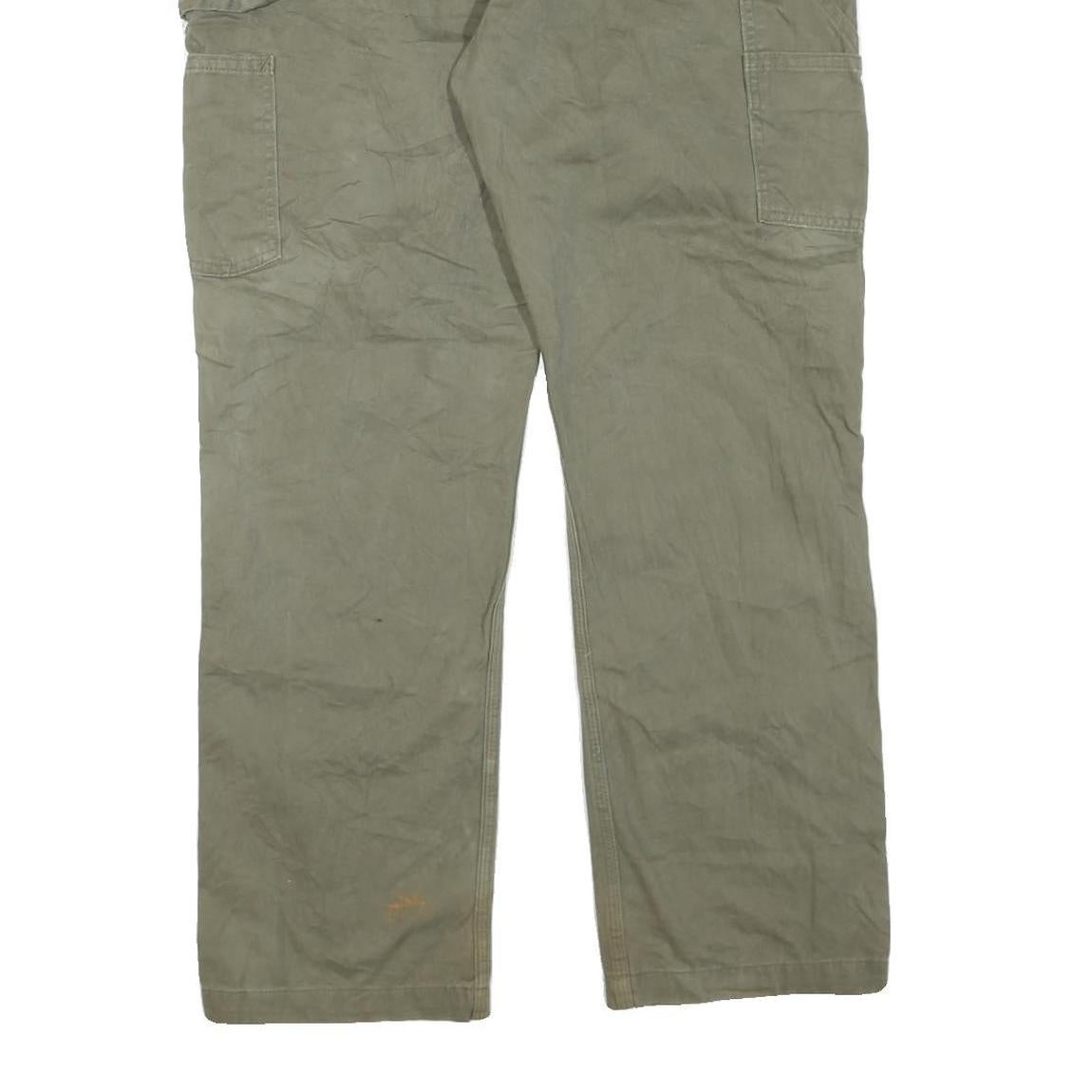 CARHARTT Mens Cotton Blend Regular Fit Trousers W36 L30 Workwear Zip Closure